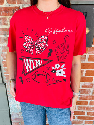 Lions Pennant Collage Graphic Tee-Harps & Oli-Shop Anchored Bliss Women's Boutique Clothing Store
