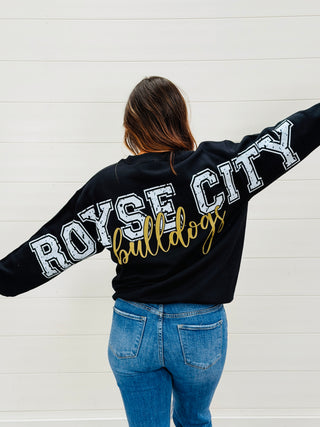 Royse City Bulldogs Spirit Jersey Sweatshirts-BB Gift Co-Shop Anchored Bliss Women's Boutique Clothing Store