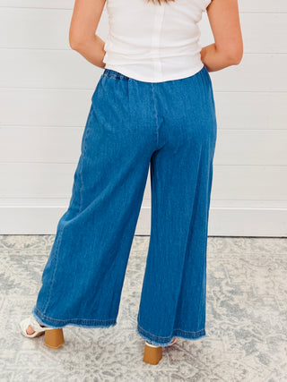 Love Like Ours Wide Leg Cropped Denim Pants-Umgee-Shop Anchored Bliss Women's Boutique Clothing Store
