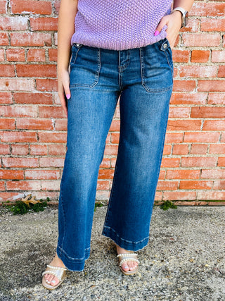 Risen The Time is Now Wide Leg Denim Jeans-Risen-Shop Anchored Bliss Women's Boutique Clothing Store