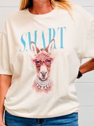 Smart Donkey Rhinestone Graphic Tee-Peyton Todish-Shop Anchored Bliss Women's Boutique Clothing Store