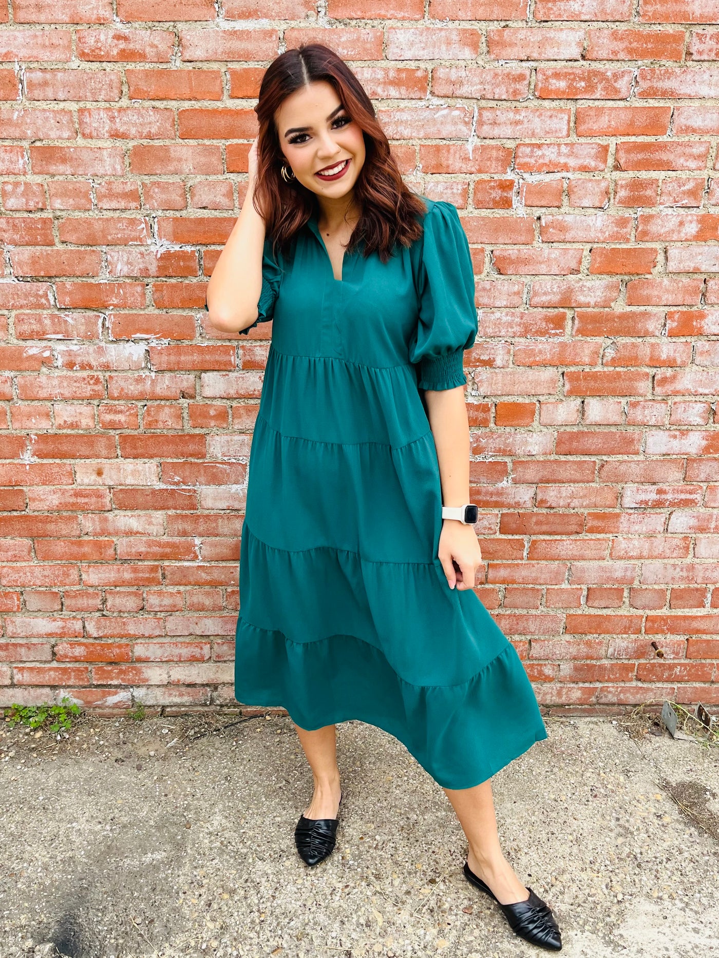 Make Me Smile Maxi Dress • Green-Umgee-Shop Anchored Bliss Women's Boutique Clothing Store