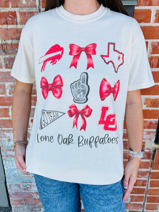 Buffaloes Coquette Bow Collage Graphic Tee-Harps & Oli-Shop Anchored Bliss Women's Boutique Clothing Store