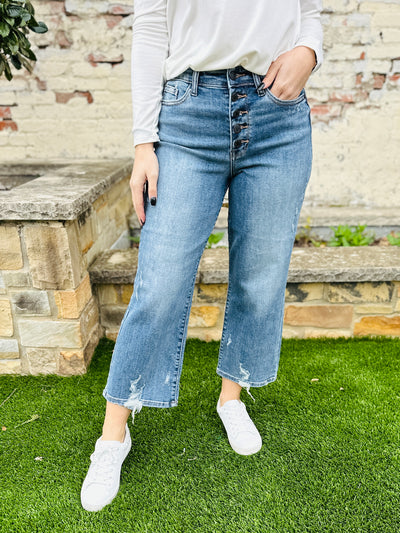 Judy Blue Feeling it All Ankle Cropped Jeans-Tracy Zelenuk-Shop Anchored Bliss Women's Boutique Clothing Store