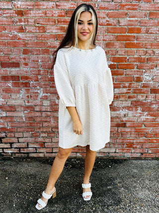 Completely in Love Quilted Dress • Cream-Simply Southern-Shop Anchored Bliss Women's Boutique Clothing Store