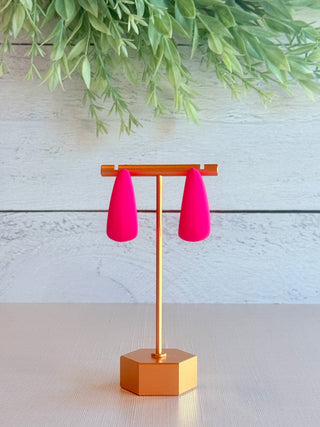 Fierce Fuchsia Hoop Earrings-Brittany Carl-Shop Anchored Bliss Women's Boutique Clothing Store