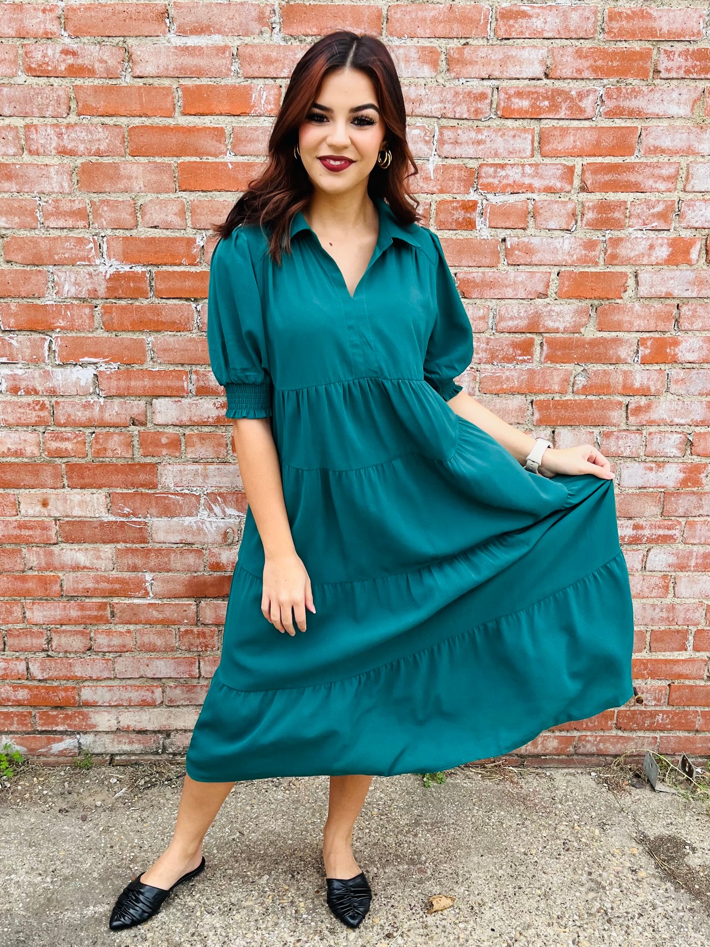 Make Me Smile Maxi Dress • Green-Umgee-Shop Anchored Bliss Women's Boutique Clothing Store