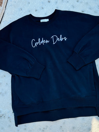 Golden Debs Embroidered Sweatshirt • Black