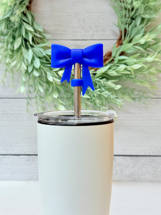 Coquette Bow Straw Topper • Blue-Brittany Carl-Shop Anchored Bliss Women's Boutique Clothing Store