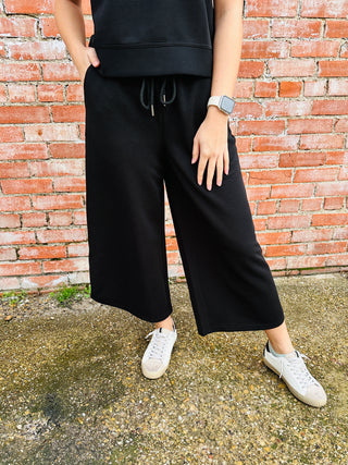 Want You Now Wide Leg Bottoms • Black-Entro-Shop Anchored Bliss Women's Boutique Clothing Store