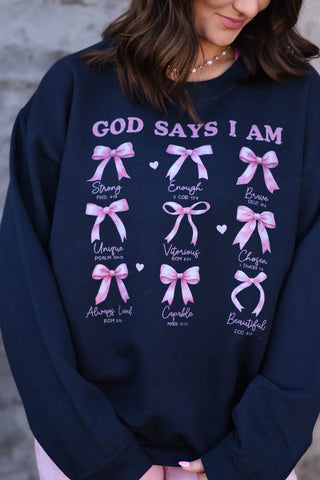 PRE-ORDER I Am Coquette Graphic Sweatshirt-P&PD-Shop Anchored Bliss Women's Boutique Clothing Store