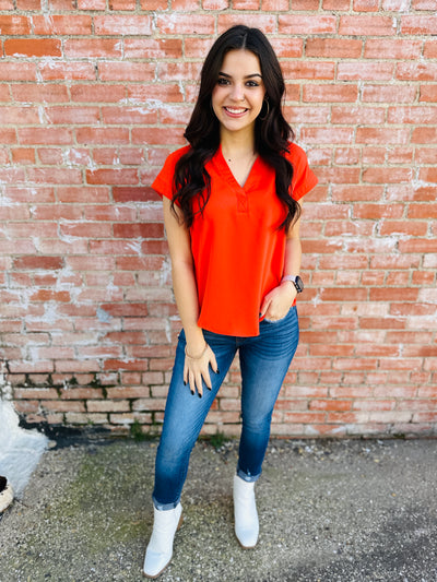 Happy Days Top • Red/Orange-Emerald Creek-Shop Anchored Bliss Women's Boutique Clothing Store