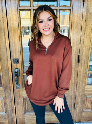 When You Know Half Zip Dress Camel-HYFVE-Shop Anchored Bliss Women's Boutique Clothing Store