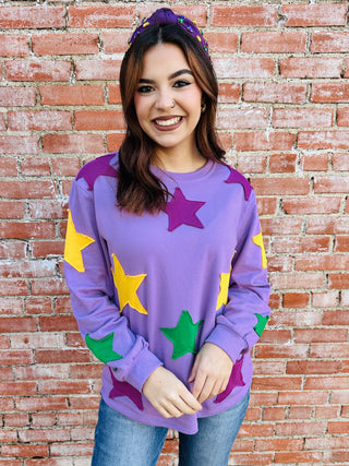 The Star of Mardi Gras Top • Purple-Bibi-Shop Anchored Bliss Women's Boutique Clothing Store