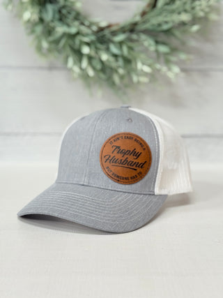 Trophy Husband Hat • White Mesh-Brittany Carl-Shop Anchored Bliss Women's Boutique Clothing Store