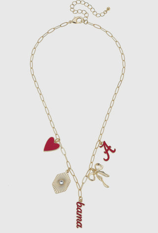 Alabama Collegiate Charm Necklace-Canvas Style-Shop Anchored Bliss Women's Boutique Clothing Store
