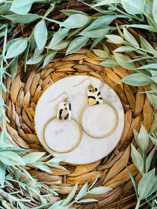 Amber Circle Drop Earrings-DMC-Shop Anchored Bliss Women's Boutique Clothing Store