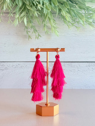 Fringe Fever Dangle Earrings-Brittany Carl-Shop Anchored Bliss Women's Boutique Clothing Store