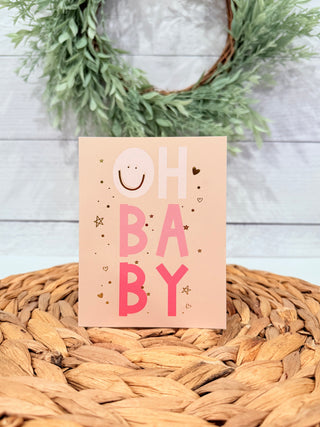 Oh Baby Pink Greeting Card-Callie Danielle-Shop Anchored Bliss Women's Boutique Clothing Store