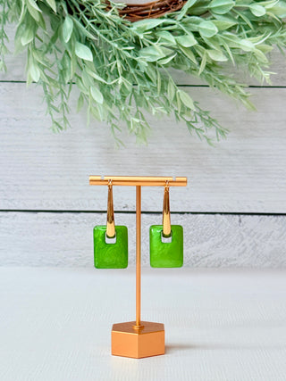 Elena Drop Earrings • Green-Brittany Carl-Shop Anchored Bliss Women's Boutique Clothing Store