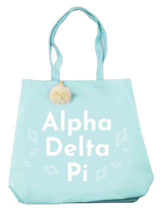 Sorority Retro Pom Pom Tote Bag-Sorority Shop-Shop Anchored Bliss Women's Boutique Clothing Store