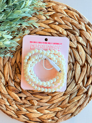 Beaded Universals Charger • White Pearl-Brittany Carl-Shop Anchored Bliss Women's Boutique Clothing Store