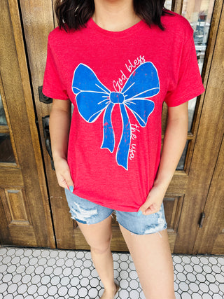 God Bless the USA Graphic Tee-P&PD-Shop Anchored Bliss Women's Boutique Clothing Store