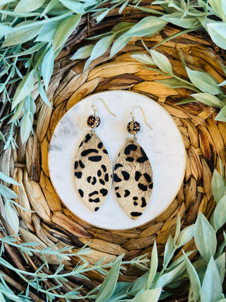 Gracelyn Leopard Leaf Earrings-DMC-Shop Anchored Bliss Women's Boutique Clothing Store