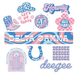 Sorority Western Disco Sticker Set-Sorority Shop-Shop Anchored Bliss Women's Boutique Clothing Store