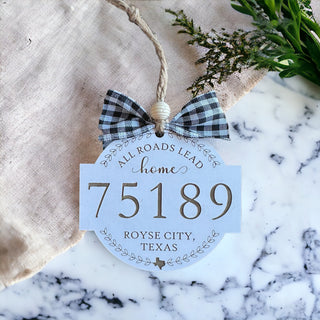 All Roads Lead Home Wooden Ornament • Royse City 75189-Brittany Carl-Shop Anchored Bliss Women's Boutique Clothing Store