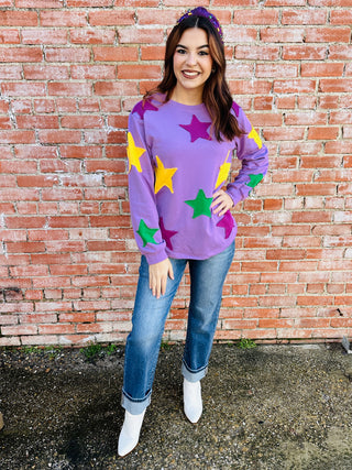 The Star of Mardi Gras Top • Purple-Bibi-Shop Anchored Bliss Women's Boutique Clothing Store