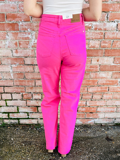 Judy Blue Perfectly Posh Denim Jeans • Pink-Judy Blue-Shop Anchored Bliss Women's Boutique Clothing Store
