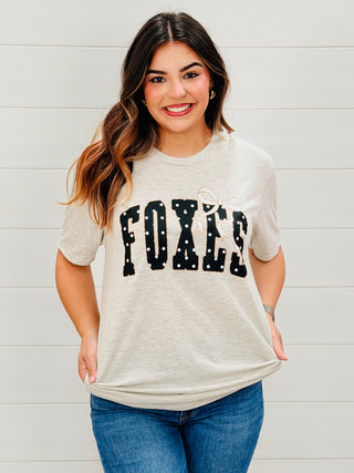 Foxes Polka Dot Graphic Tee-Harps & Oli-Shop Anchored Bliss Women's Boutique Clothing Store