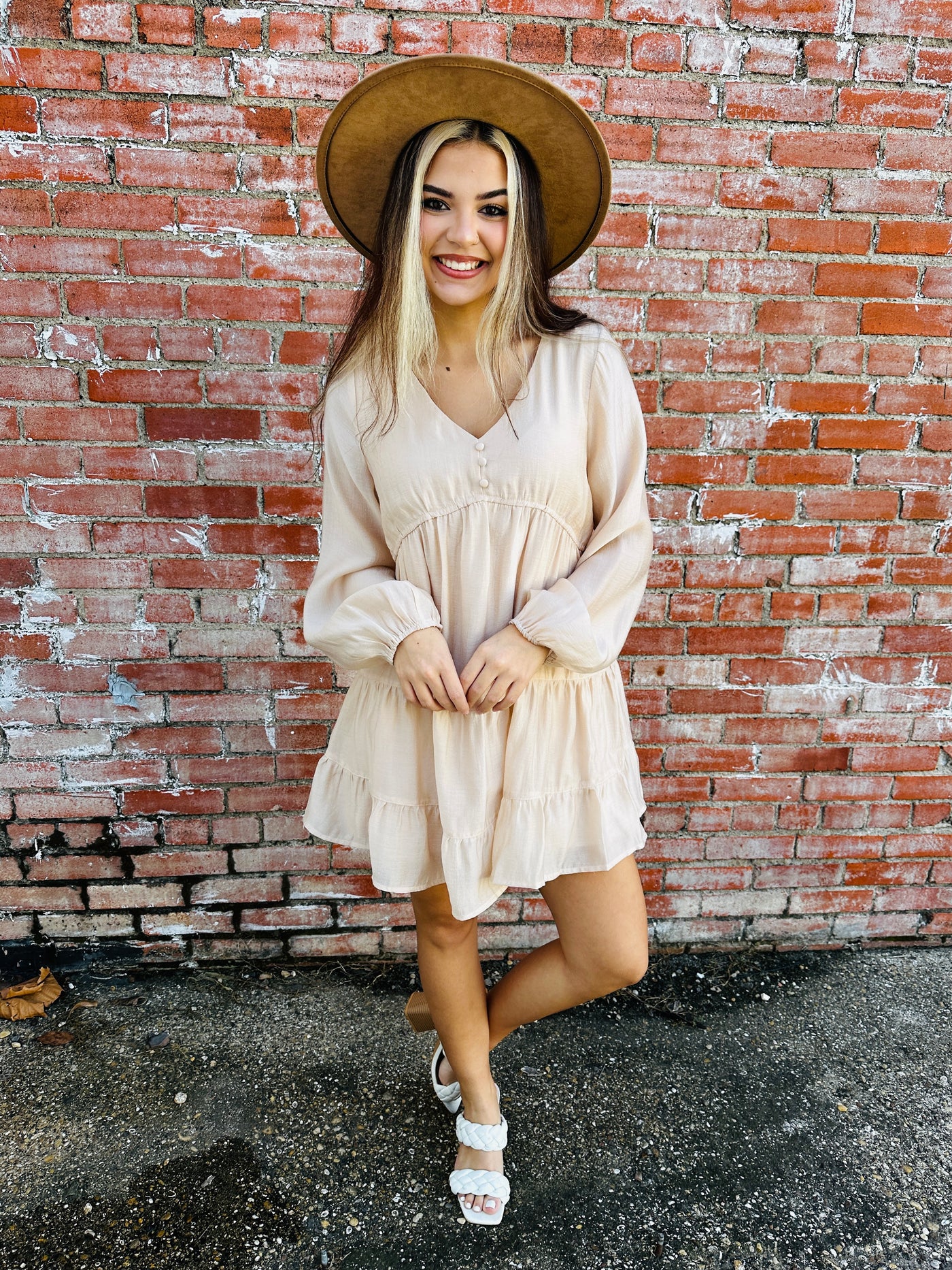 Spin Me Around Dress • Soft Blush-Kori-Shop Anchored Bliss Women's Boutique Clothing Store