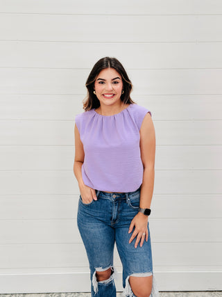 Savor the Moment Textured Bubble Top • Lavender-EESome-Shop Anchored Bliss Women's Boutique Clothing Store