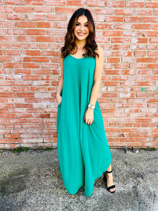 Sweeter With Time Woven Maxi Dress • Kelly Green-Zenana-Shop Anchored Bliss Women's Boutique Clothing Store