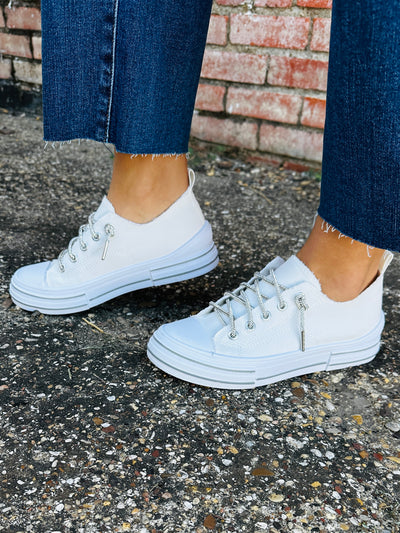 Queen of Everything Sneakers • White-Stacey Kluttz-Shop Anchored Bliss Women's Boutique Clothing Store