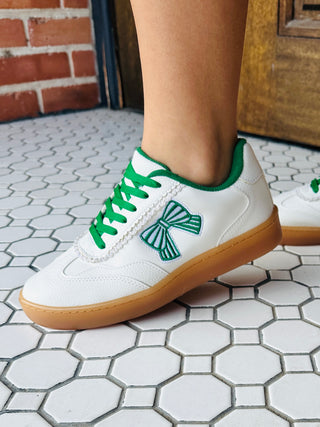 Bow and Go Spirit Sneakers • Green-Stacey Kluttz-Shop Anchored Bliss Women's Boutique Clothing Store