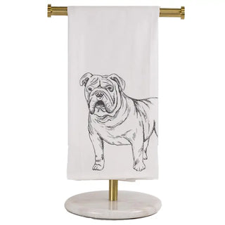 Bulldog Flour Sack Hand Towel-Stacey Kluttz-Shop Anchored Bliss Women's Boutique Clothing Store