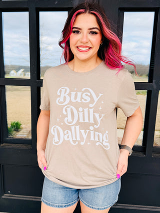 Busy Dilly Dallying Graphic Tee-Harps & Oli-Shop Anchored Bliss Women's Boutique Clothing Store