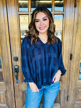 Focused on You Top • Navy-Stacey Kluttz-Shop Anchored Bliss Women's Boutique Clothing Store