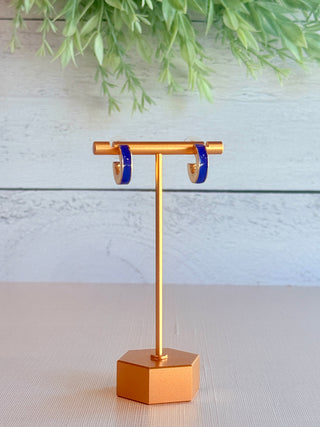 Marcy Hoop Earrings • Blue-DMC-Shop Anchored Bliss Women's Boutique Clothing Store
