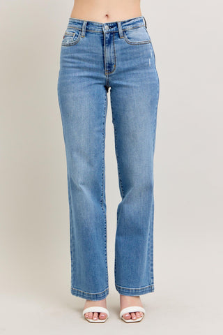 Judy Blue Like a Dream Trouser Denim Jeans-Judy Blue-Shop Anchored Bliss Women's Boutique Clothing Store