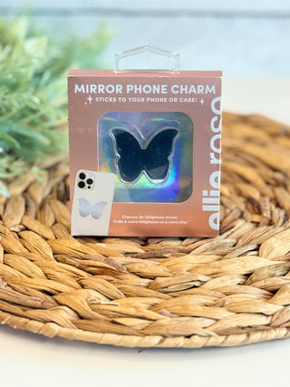 Mirror Phone Charm • Butterfly-Stacey Kluttz-Shop Anchored Bliss Women's Boutique Clothing Store