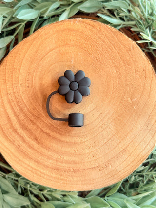 Black Daisy Straw Topper-Brittany Carl-Shop Anchored Bliss Women's Boutique Clothing Store