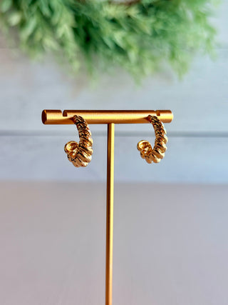 Barbara Hoop Earrings • Gold-DMC-Shop Anchored Bliss Women's Boutique Clothing Store