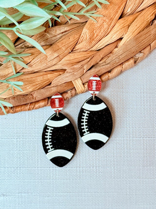 Sideline Chic Earrings • Black-Brittany Carl-Shop Anchored Bliss Women's Boutique Clothing Store