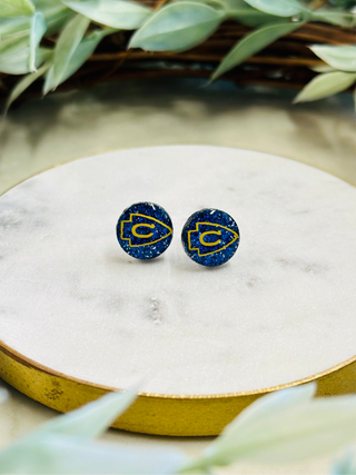 Community Braves Glitter Stud Earrings-Brittany Carl-Shop Anchored Bliss Women's Boutique Clothing Store