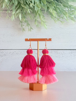 Sofia Tiered Tassel Earrings-Brittany Carl-Shop Anchored Bliss Women's Boutique Clothing Store