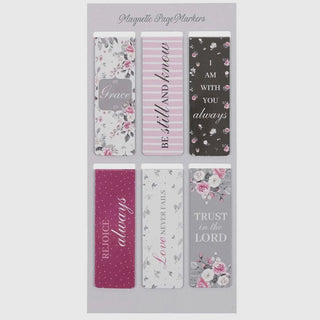 Pink Roses Magnetic Bookmark Set-Christian Art Gifts-Shop Anchored Bliss Women's Boutique Clothing Store